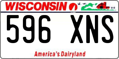 WI license plate 596XNS