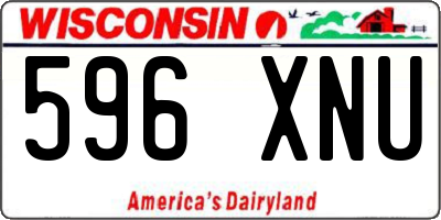 WI license plate 596XNU
