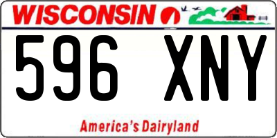 WI license plate 596XNY