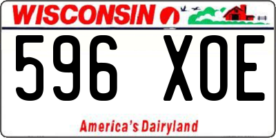 WI license plate 596XOE
