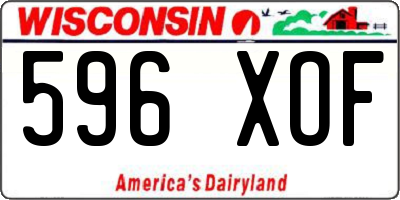 WI license plate 596XOF