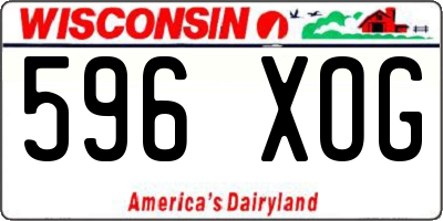 WI license plate 596XOG
