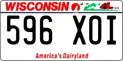 WI license plate 596XOI