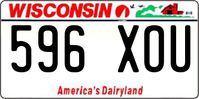 WI license plate 596XOU