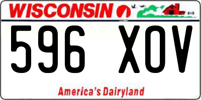 WI license plate 596XOV