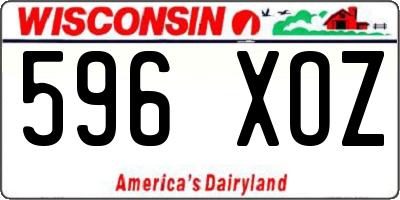 WI license plate 596XOZ