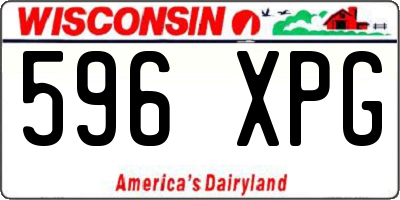 WI license plate 596XPG