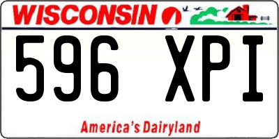 WI license plate 596XPI