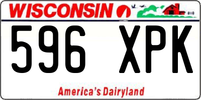 WI license plate 596XPK