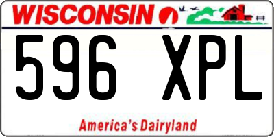 WI license plate 596XPL