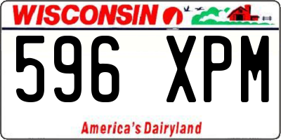 WI license plate 596XPM