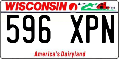 WI license plate 596XPN