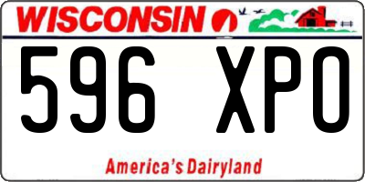 WI license plate 596XPO