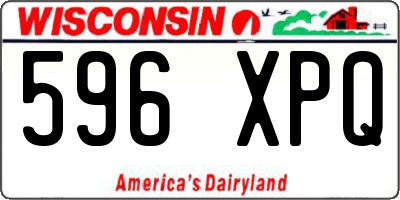 WI license plate 596XPQ