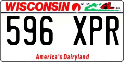 WI license plate 596XPR