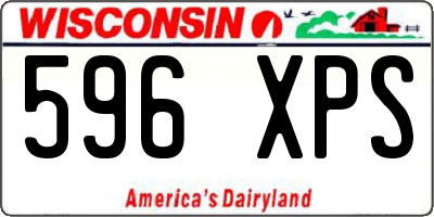WI license plate 596XPS