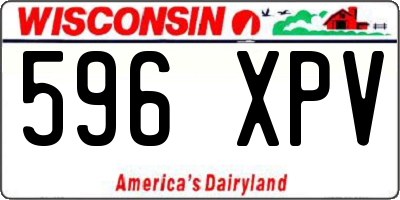 WI license plate 596XPV