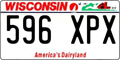 WI license plate 596XPX
