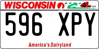 WI license plate 596XPY
