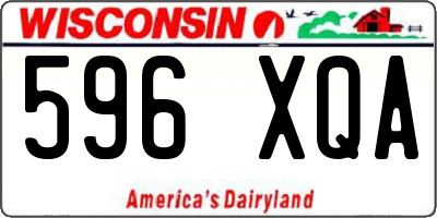 WI license plate 596XQA