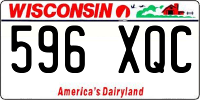 WI license plate 596XQC