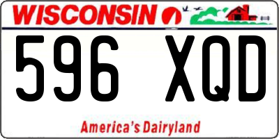 WI license plate 596XQD