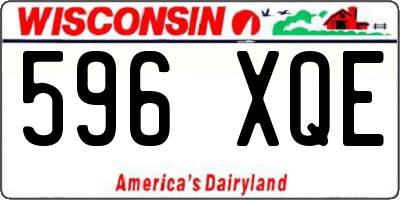 WI license plate 596XQE