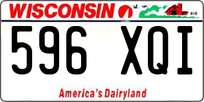 WI license plate 596XQI