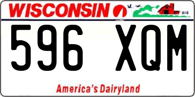 WI license plate 596XQM