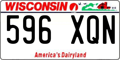 WI license plate 596XQN