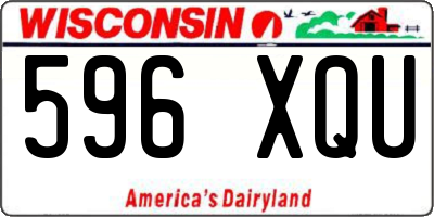 WI license plate 596XQU