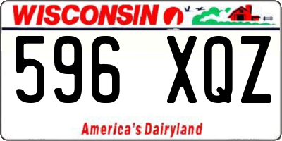 WI license plate 596XQZ