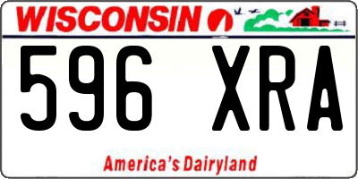 WI license plate 596XRA