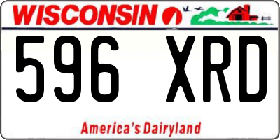 WI license plate 596XRD