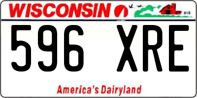 WI license plate 596XRE