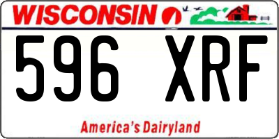 WI license plate 596XRF