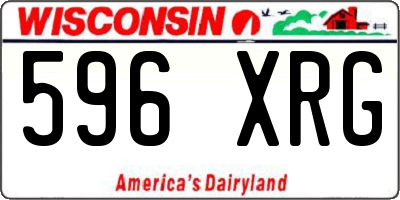 WI license plate 596XRG