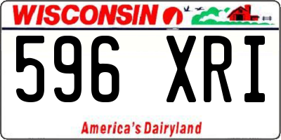 WI license plate 596XRI