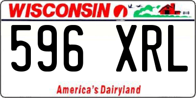 WI license plate 596XRL