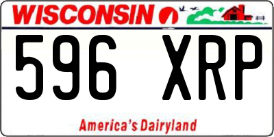 WI license plate 596XRP