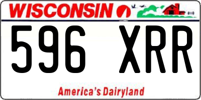 WI license plate 596XRR