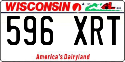 WI license plate 596XRT