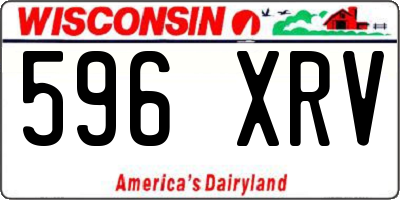 WI license plate 596XRV
