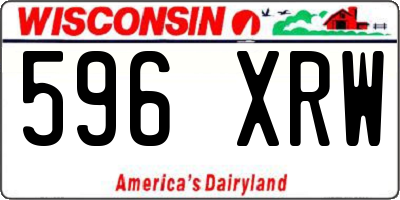 WI license plate 596XRW