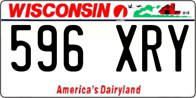 WI license plate 596XRY