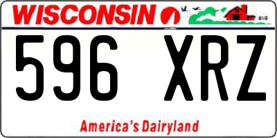 WI license plate 596XRZ
