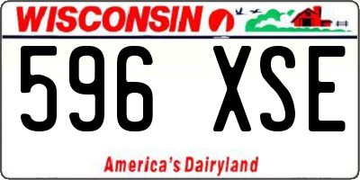 WI license plate 596XSE