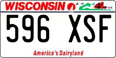 WI license plate 596XSF