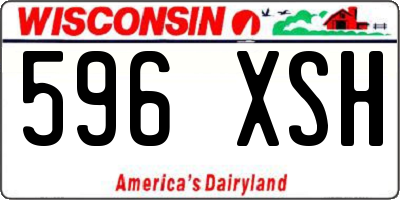WI license plate 596XSH