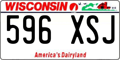 WI license plate 596XSJ